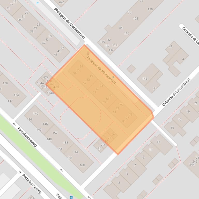 Kaart van postcodegebied 5216GW.