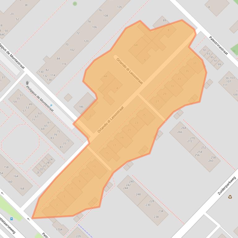 Kaart van postcodegebied 5216GZ.