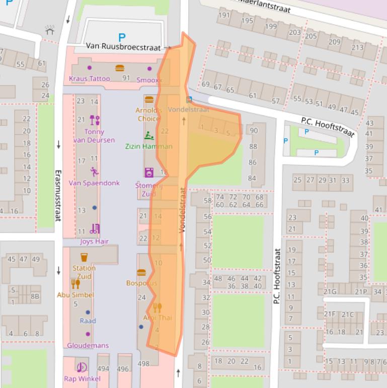 Kaart van postcodegebied 5216HJ.