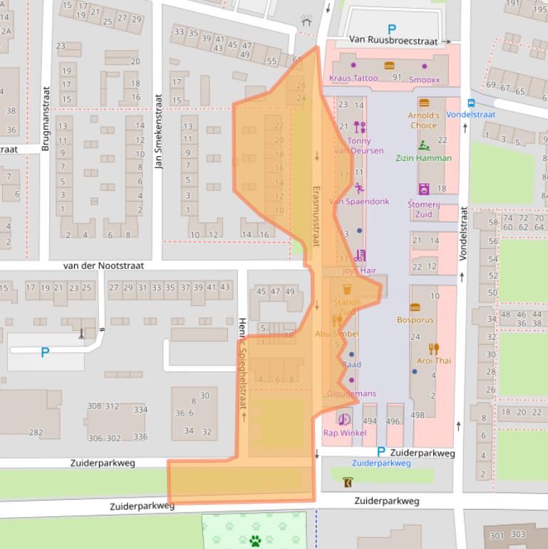 Kaart van postcodegebied 5216HM.