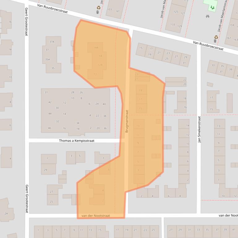 Kaart van postcodegebied 5216HS.