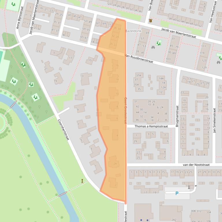 Kaart van postcodegebied 5216HW.