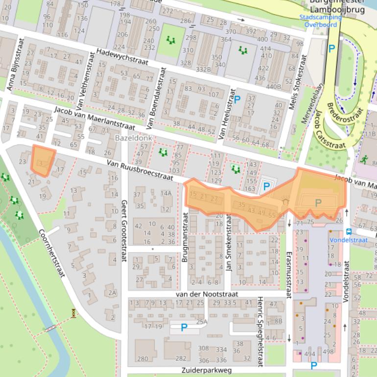 Kaart van postcodegebied 5216HZ.
