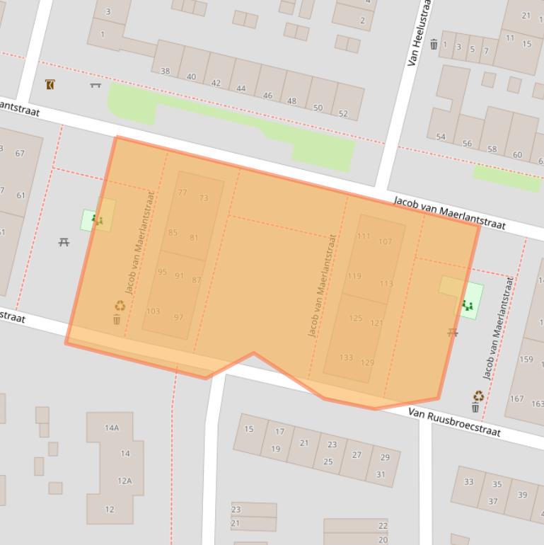 Kaart van postcodegebied 5216JD.