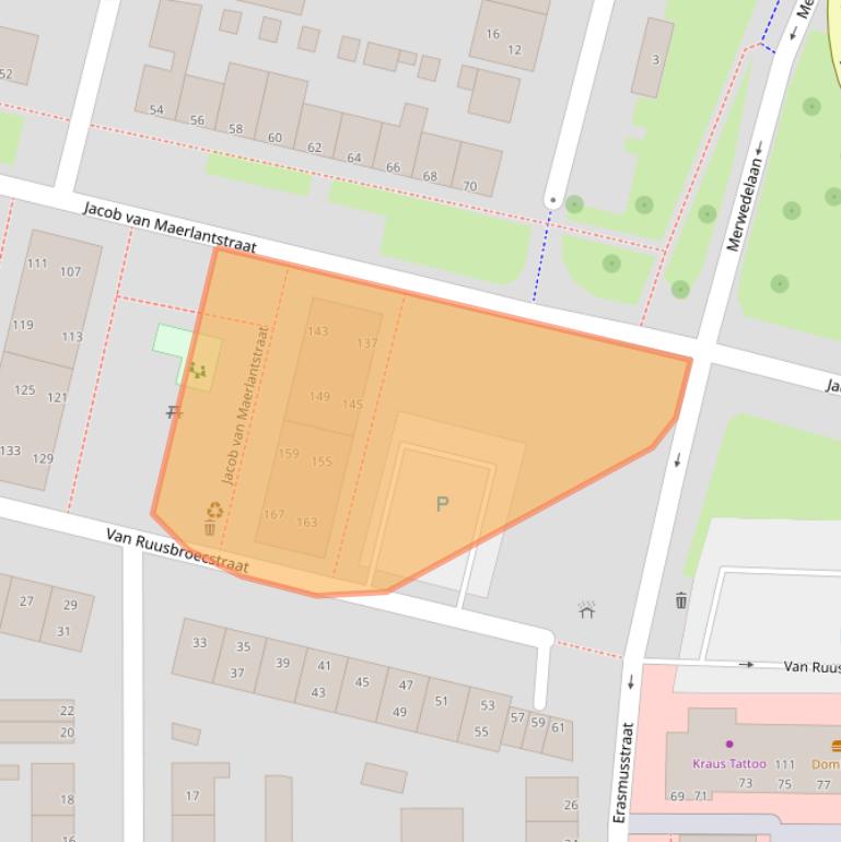 Kaart van postcodegebied 5216JE.