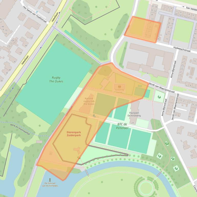 Kaart van postcodegebied 5216JJ.