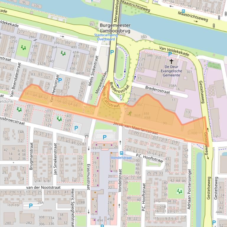 Kaart van postcodegebied 5216JM.
