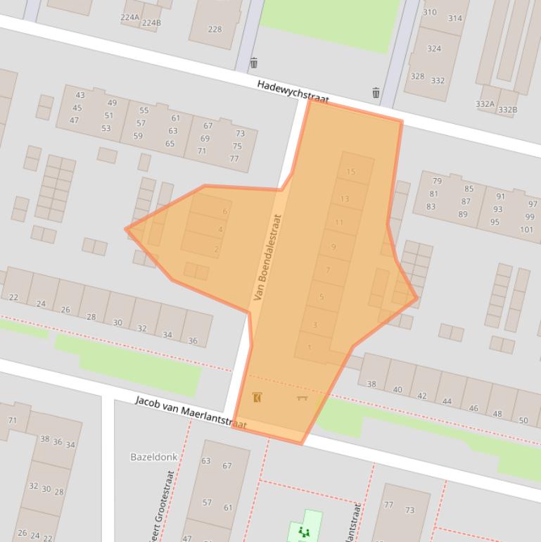 Kaart van postcodegebied 5216JP.