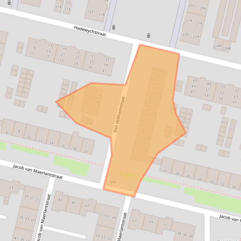 Kaart van postcodegebied 5216JR.