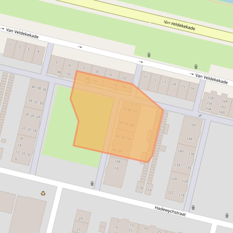 Kaart van postcodegebied 5216KE.