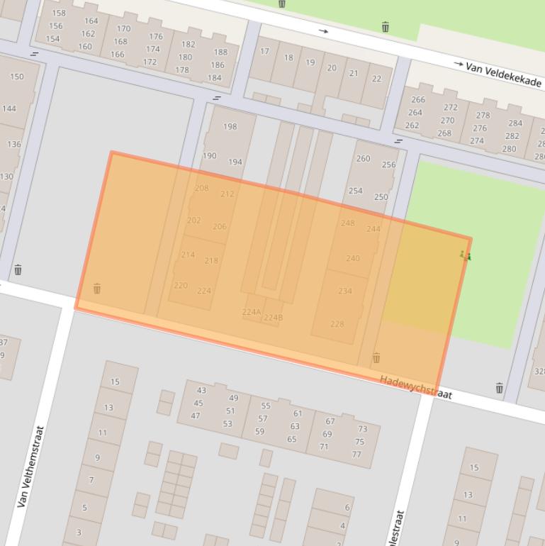 Kaart van postcodegebied 5216KJ.