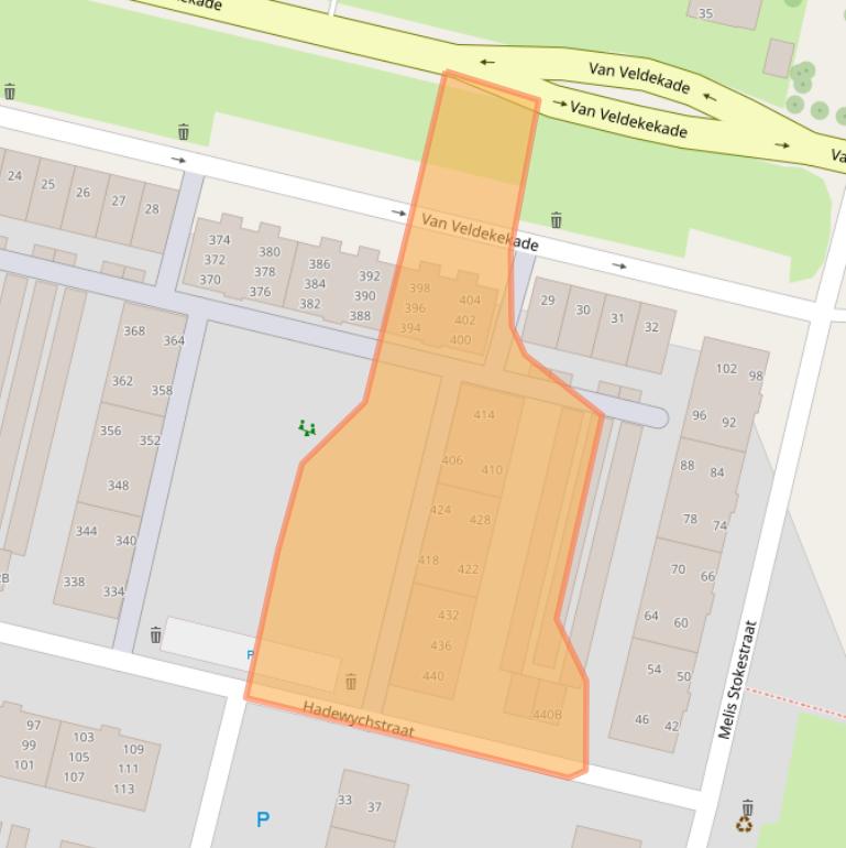 Kaart van postcodegebied 5216KN.