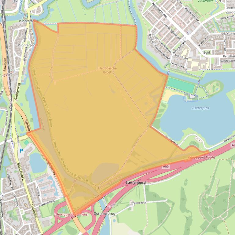 Kaart van postcodegebied 5216PZ.