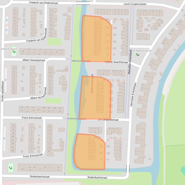 Kaart van postcodegebied 5216SE.