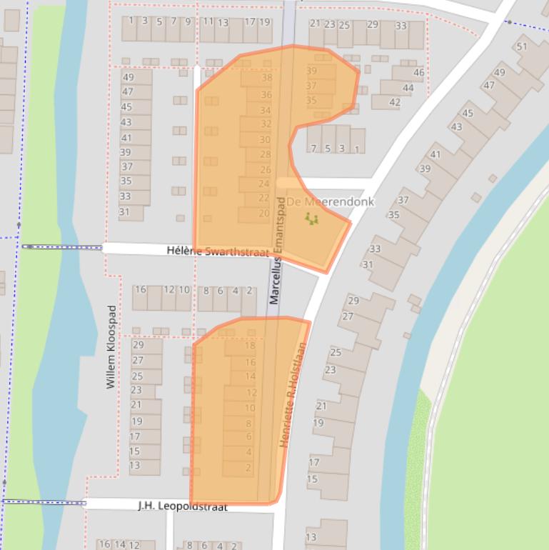 Kaart van postcodegebied 5216SG.