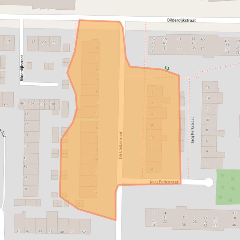 Kaart van postcodegebied 5216TC.