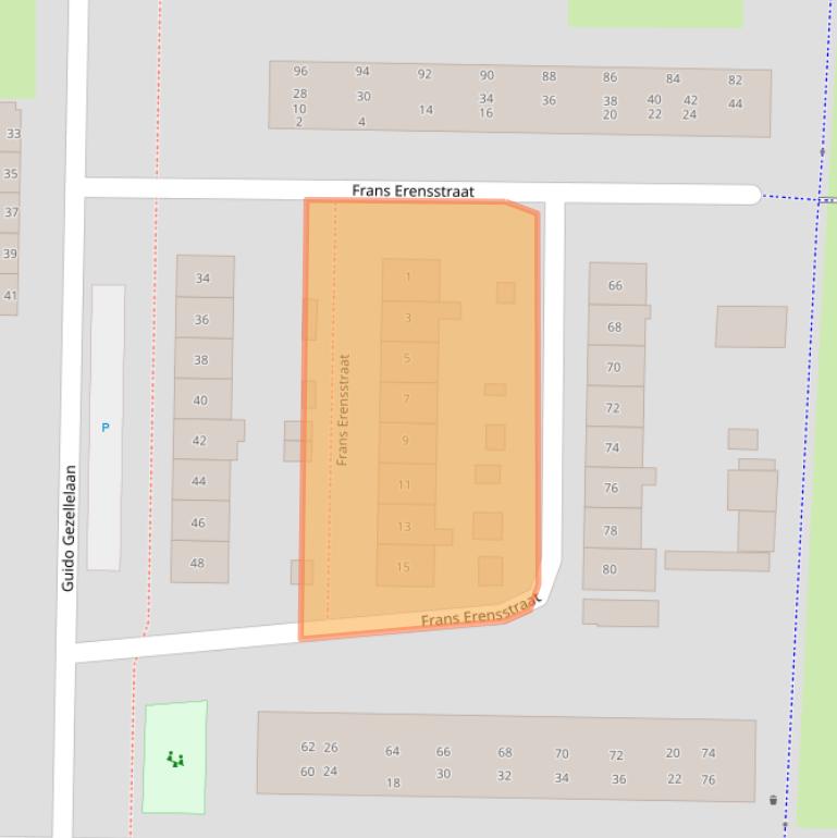 Kaart van postcodegebied 5216TK.