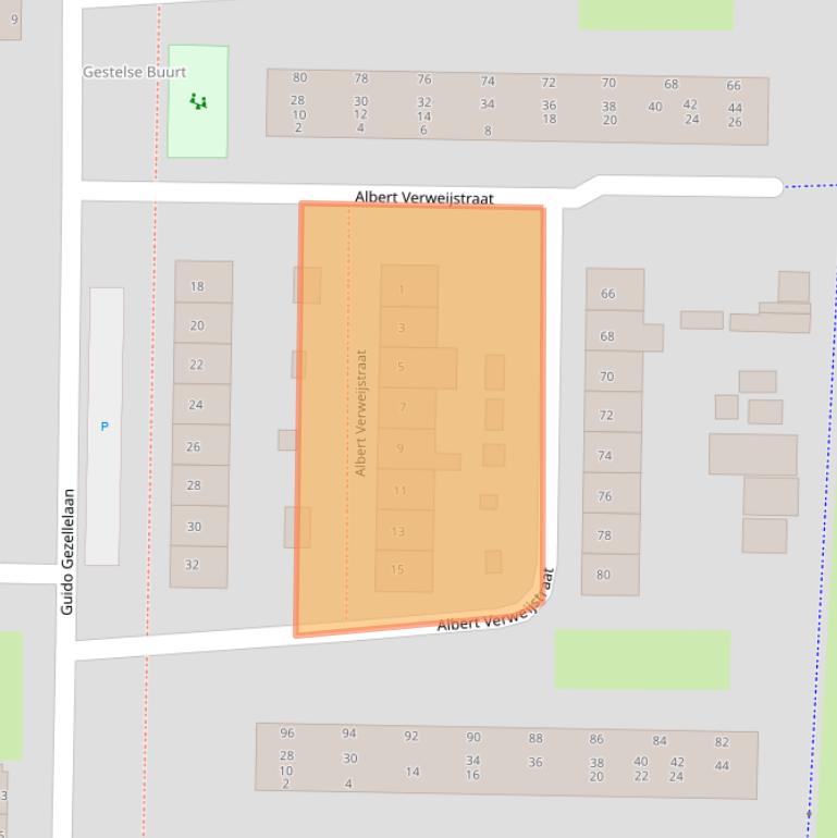 Kaart van postcodegebied 5216TM.