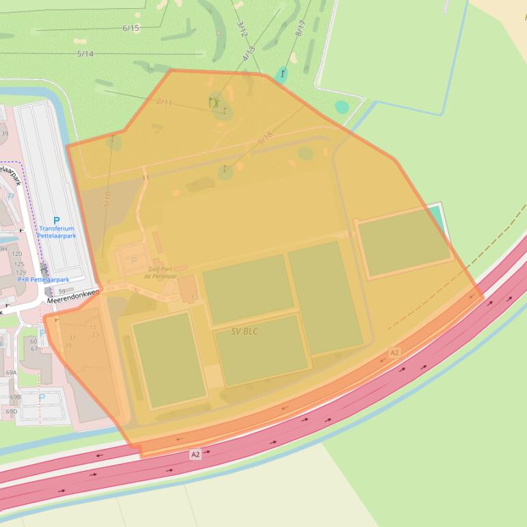 Kaart van postcodegebied 5216TZ.
