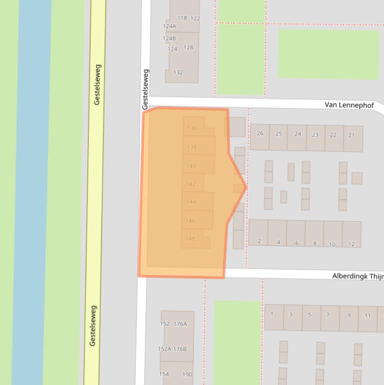 Kaart van postcodegebied 5216VC.