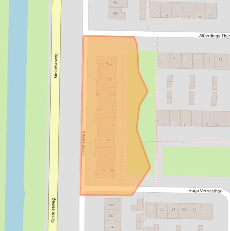 Kaart van postcodegebied 5216VD.