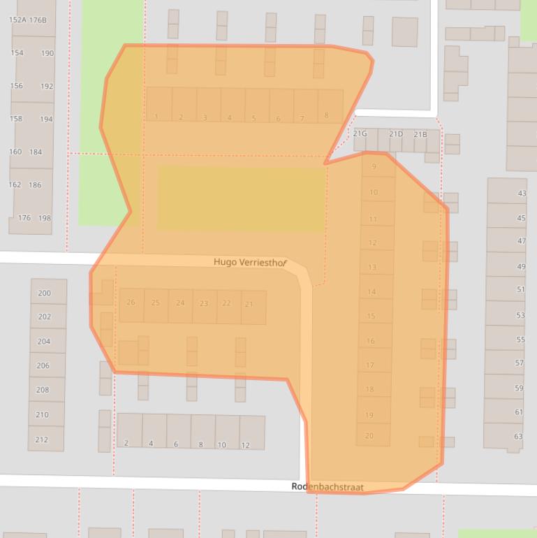 Kaart van postcodegebied 5216VL.