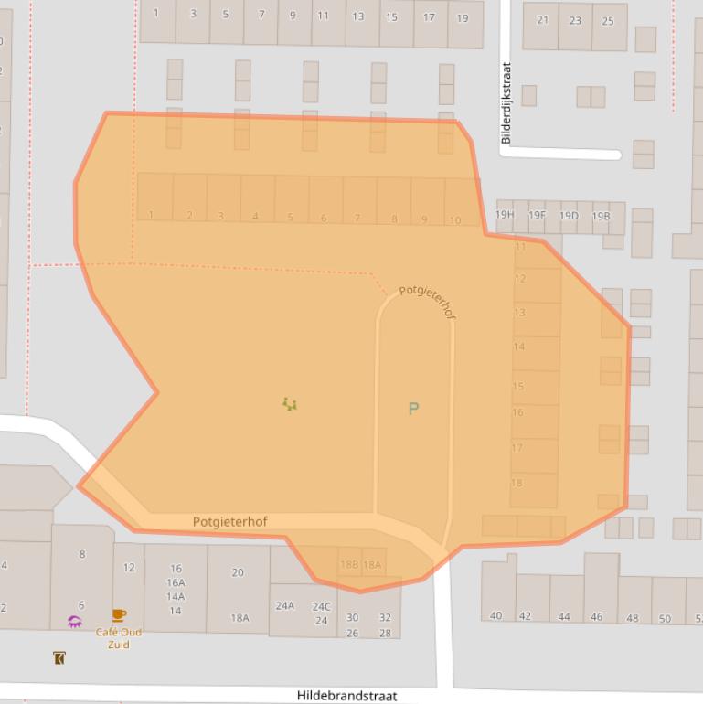 Kaart van postcodegebied 5216VS.