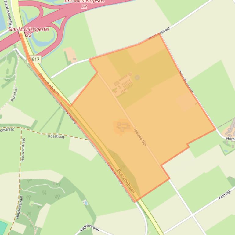 Kaart van postcodegebied 5216VV.