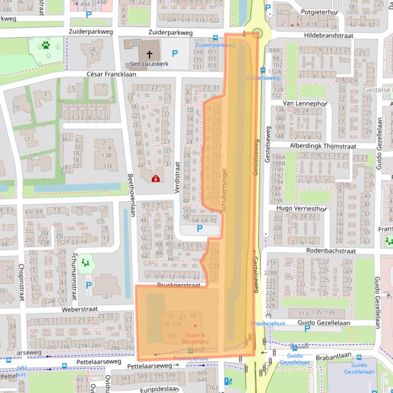 Kaart van postcodegebied 5216XA.