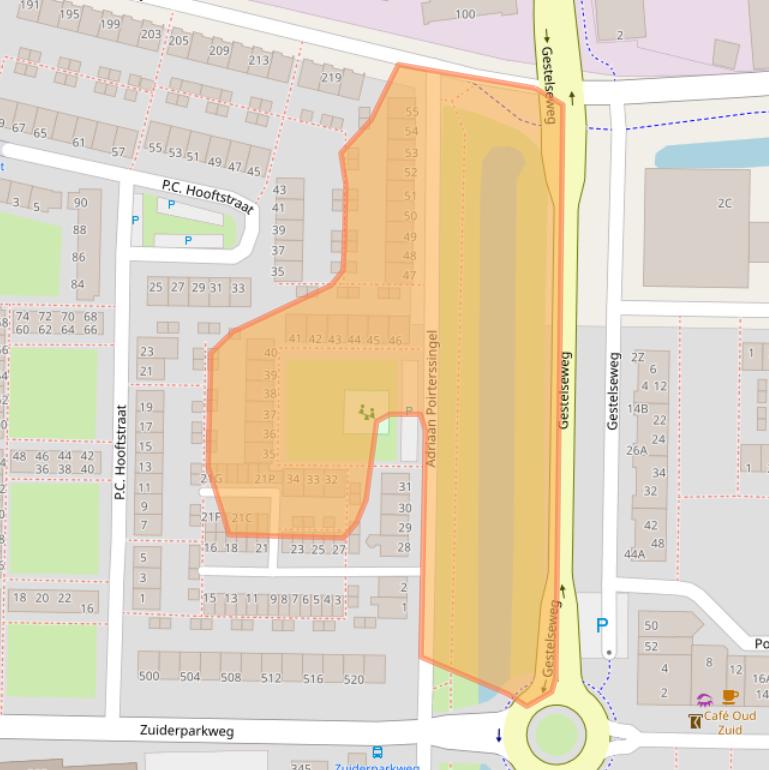 Kaart van postcodegebied 5216XC.