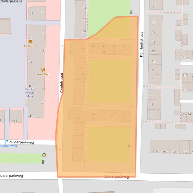 Kaart van postcodegebied 5216XP.