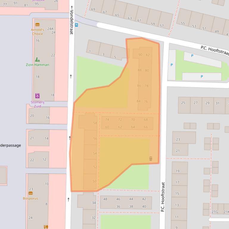 Kaart van postcodegebied 5216XR.