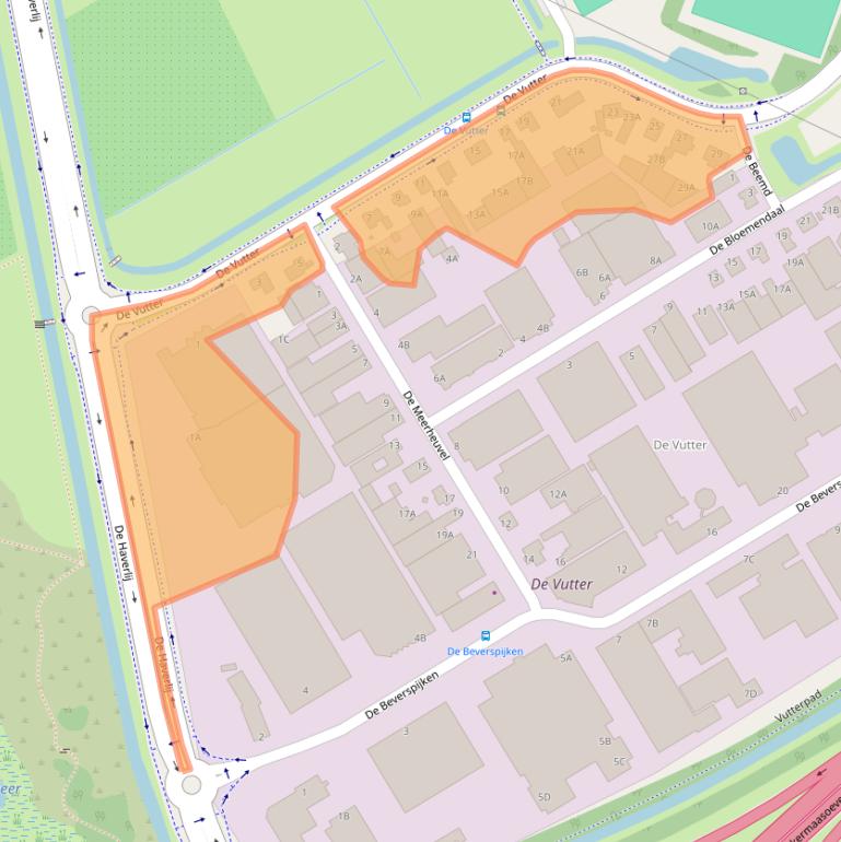 Kaart van postcodegebied 5221BD.