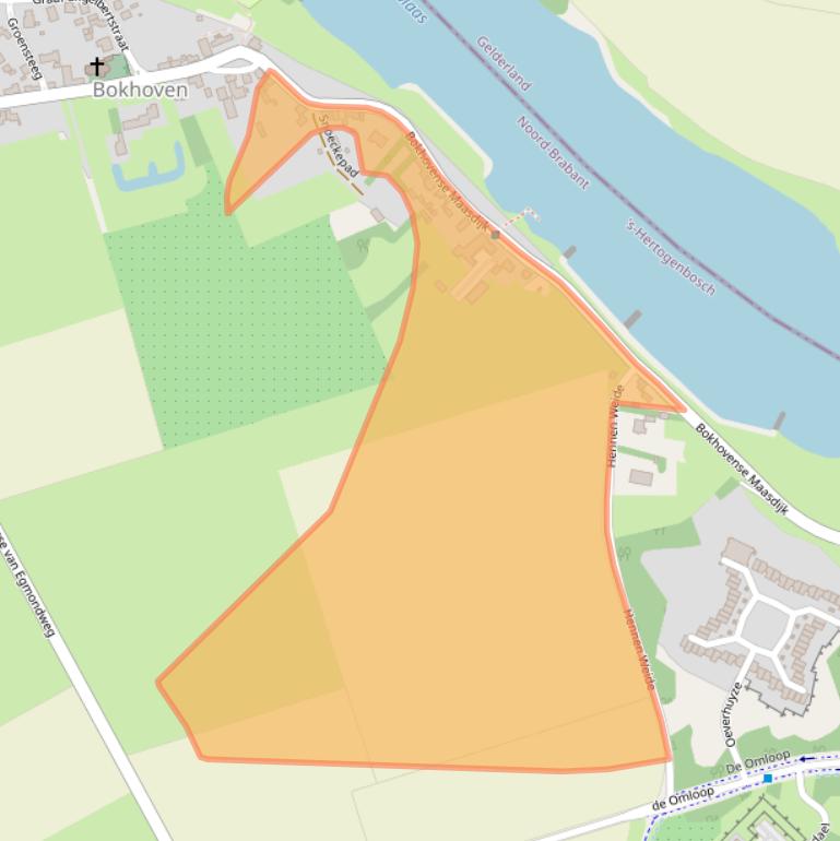 Kaart van postcodegebied 5221BP.