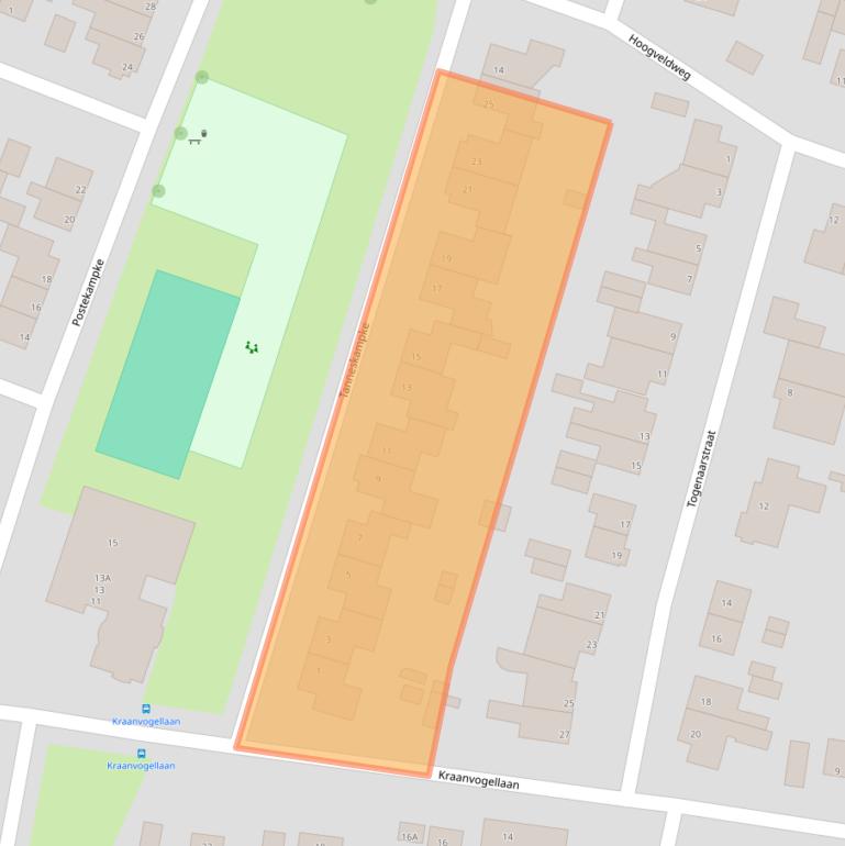 Kaart van postcodegebied 5221BT.