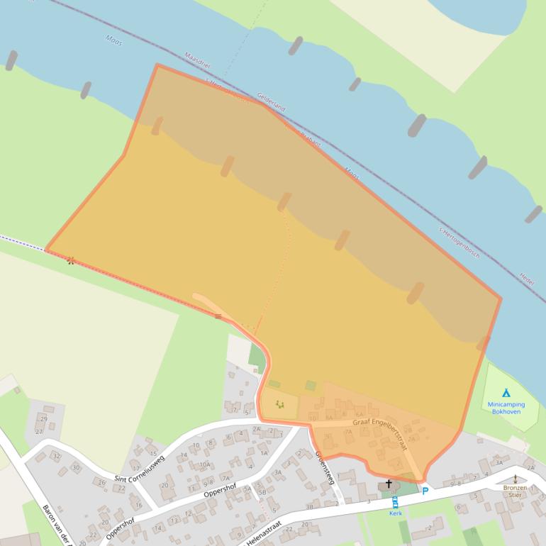 Kaart van postcodegebied 5221BV.