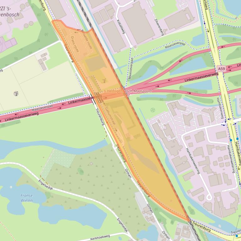 Kaart van postcodegebied 5221CN.