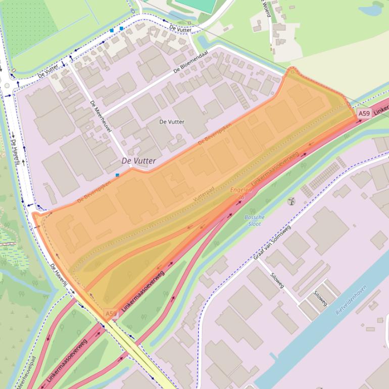 Kaart van postcodegebied 5221EE.