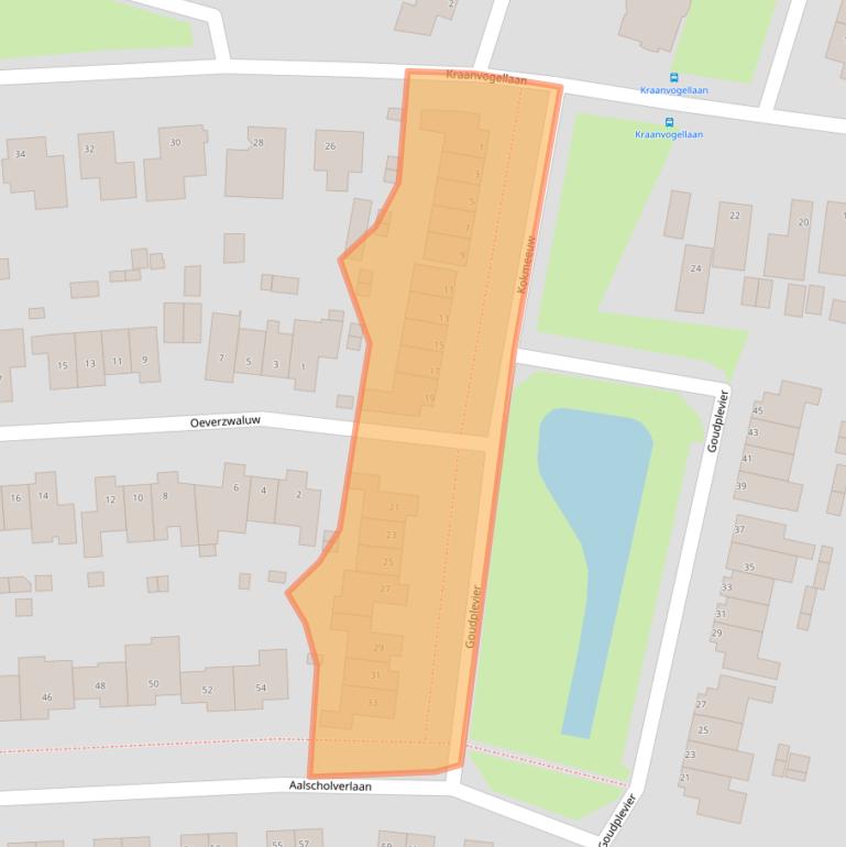 Kaart van postcodegebied 5221GS.