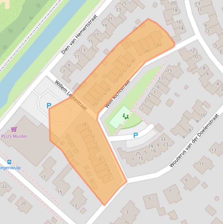 Kaart van postcodegebied 5221JC.