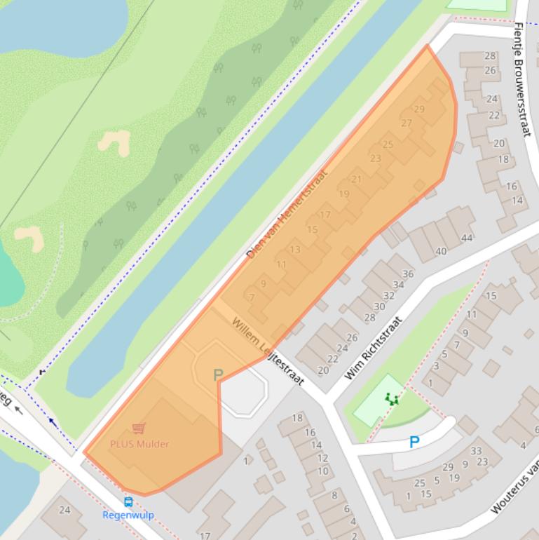 Kaart van postcodegebied 5221JN.