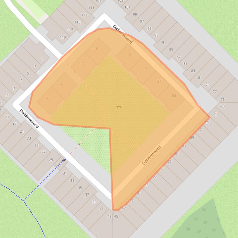 Kaart van postcodegebied 5221KH.