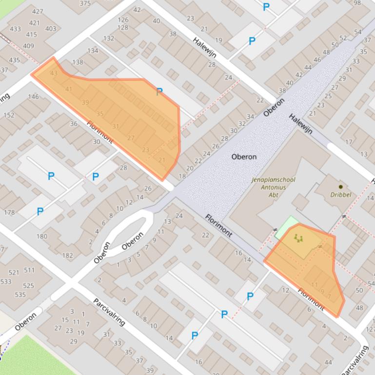 Kaart van postcodegebied 5221LW.