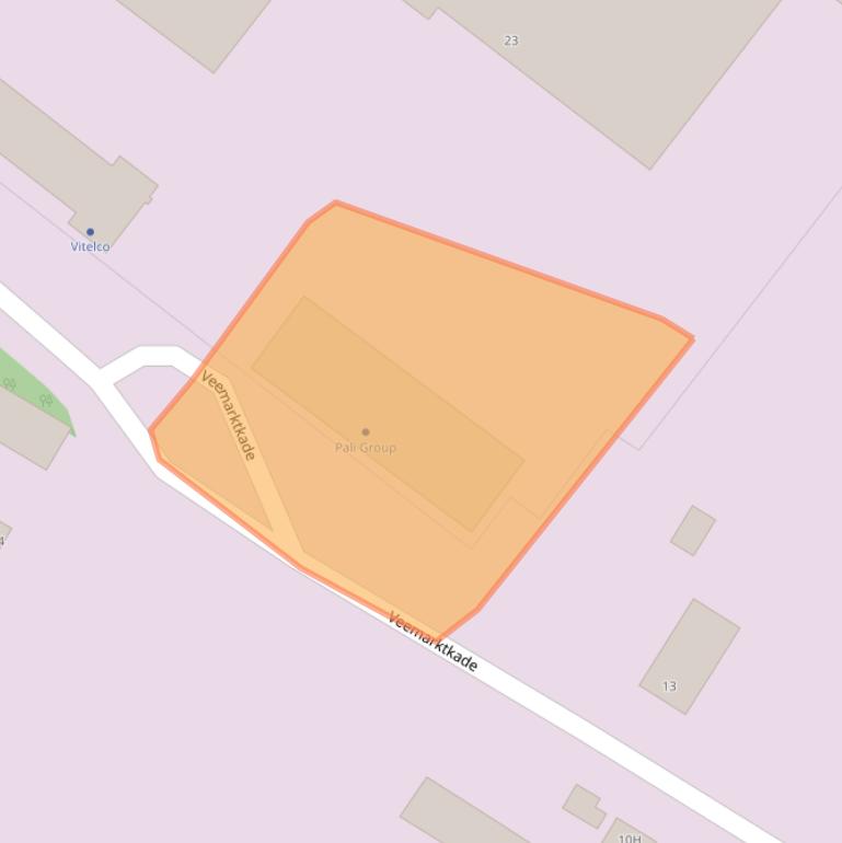 Kaart van postcodegebied 5222AG.