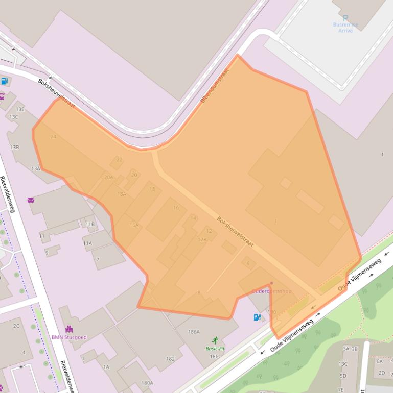 Kaart van postcodegebied 5222AN.