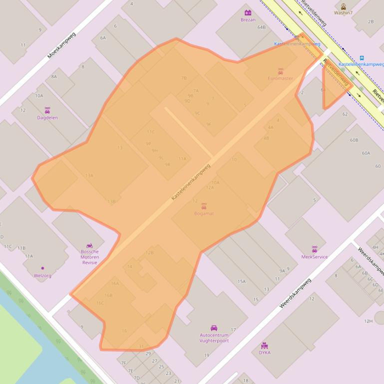 Kaart van postcodegebied 5222AX.