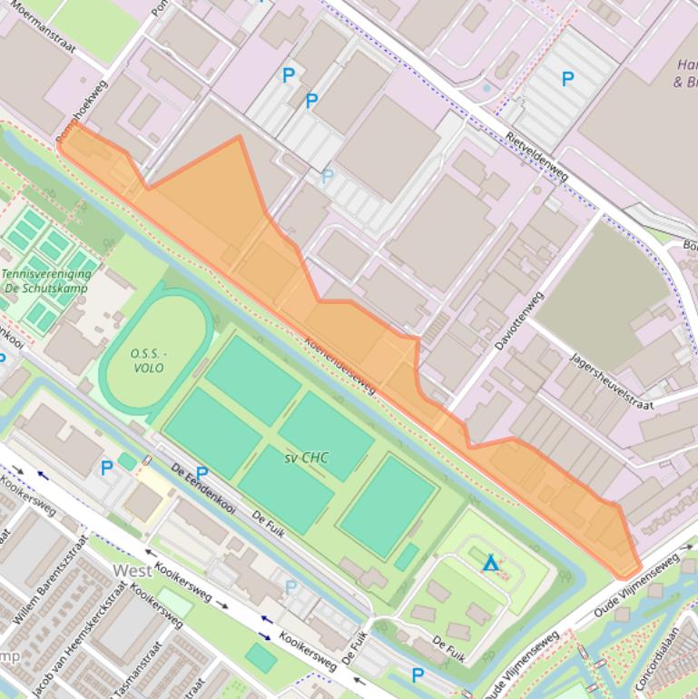 Kaart van postcodegebied 5222BG.