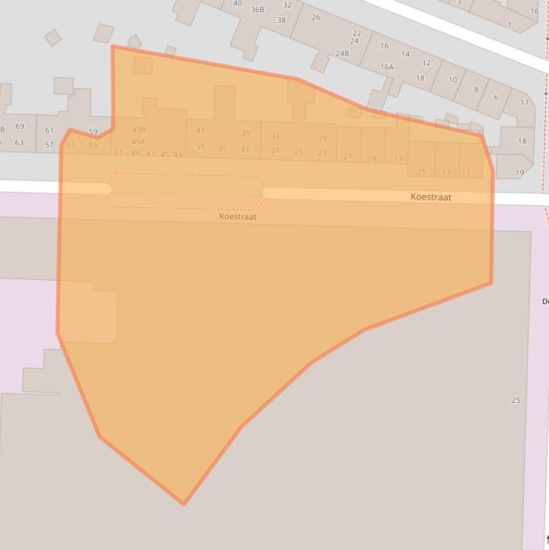 Kaart van postcodegebied 5223AG.
