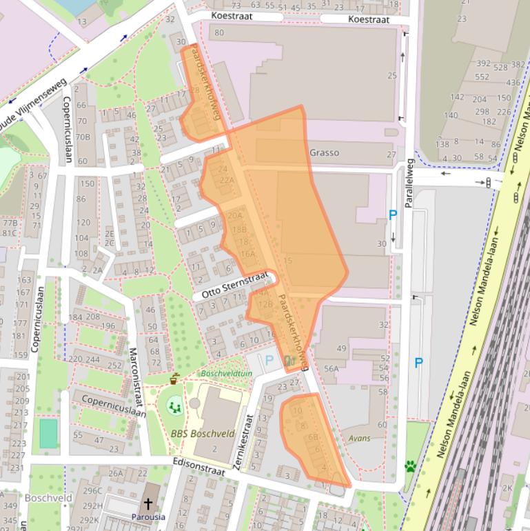 Kaart van postcodegebied 5223AJ.