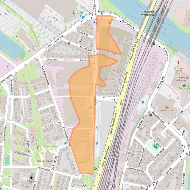 Kaart van postcodegebied 5223AL.